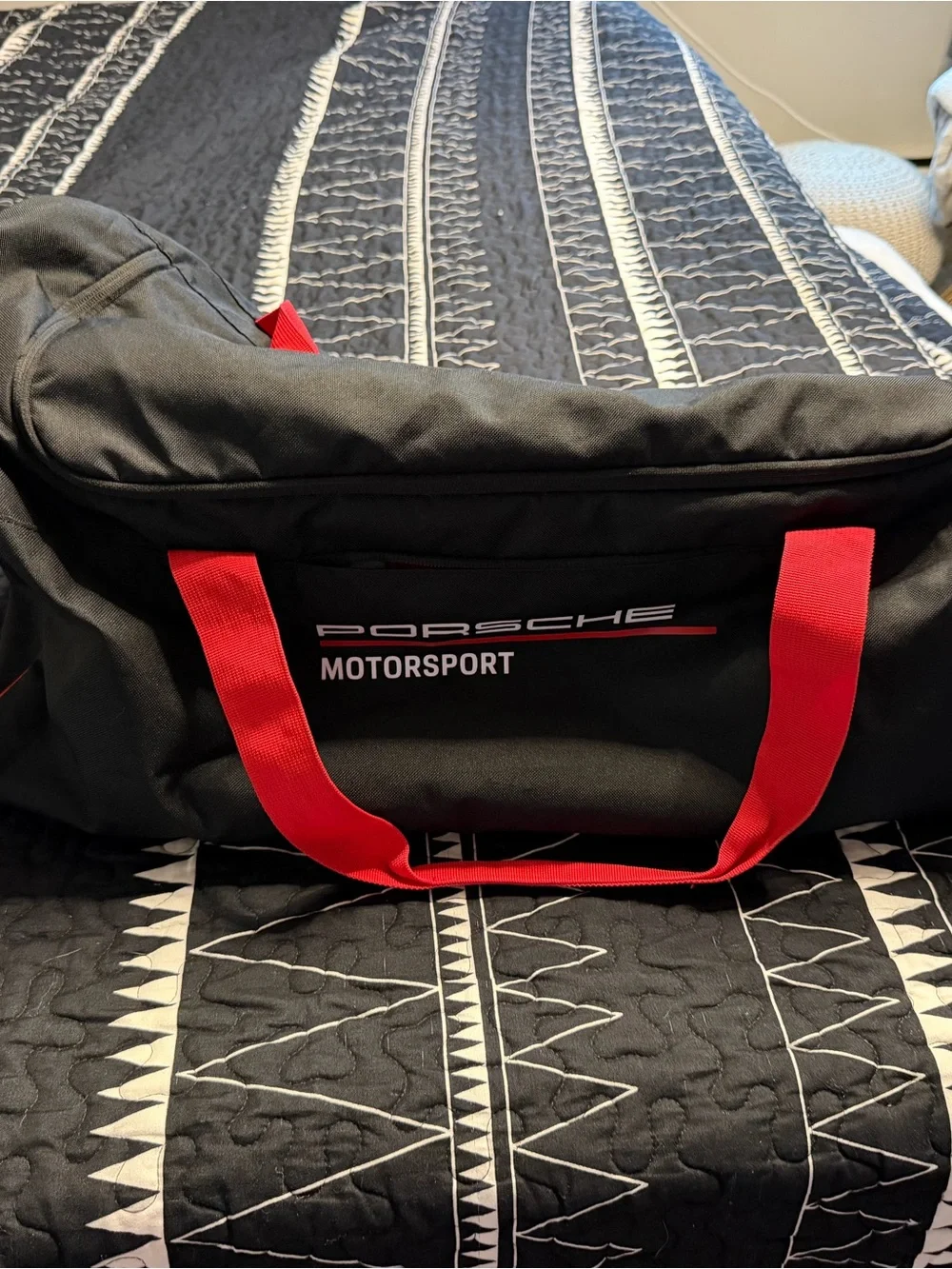 Motorsport Black & Red Duffel Bag